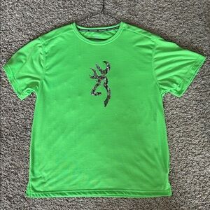 Green T-Shirt with Camouflage Logo